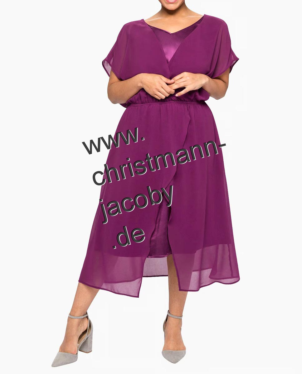 Chiffon-Abendkleid, himbeere