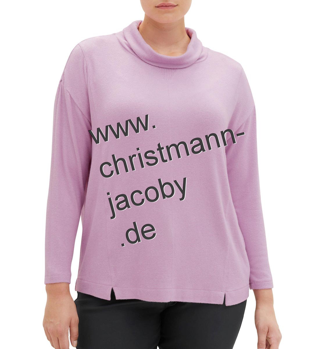 Turtleneck sweater, rosè blend