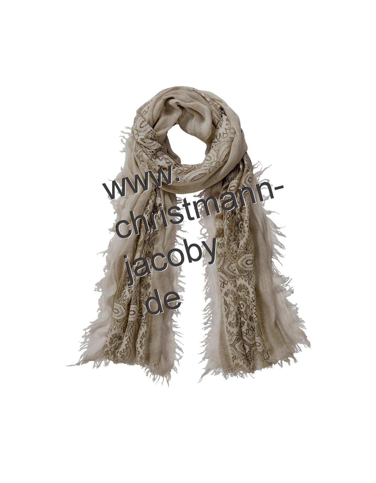 Modal-Spitzen-Schal, taupe