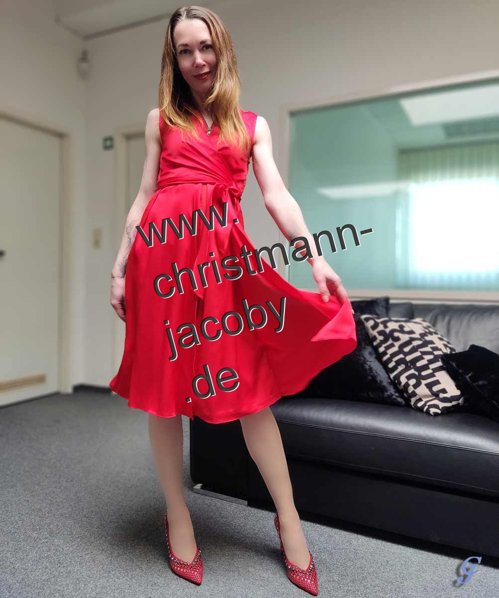 Zipper dress, red