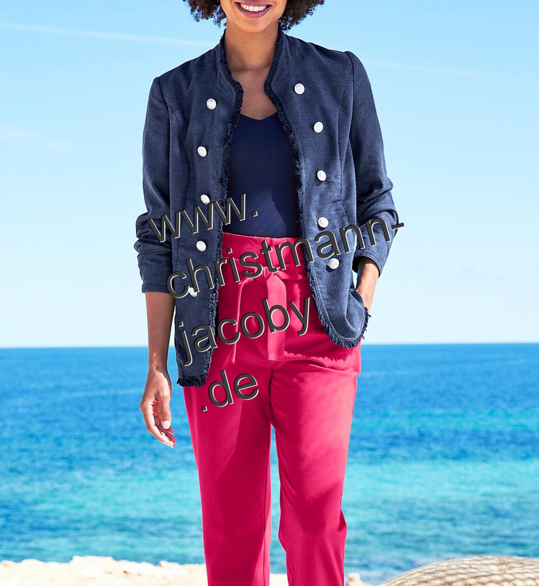Jackenblazer, blue-stone-washed